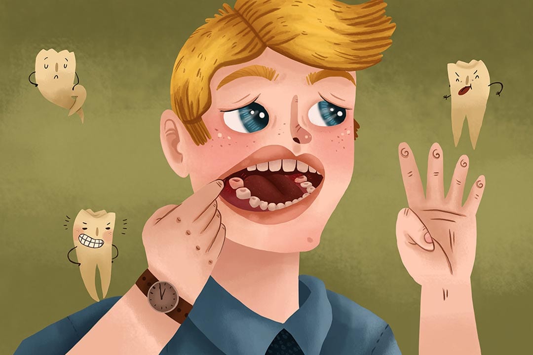 lady smiling with her braces on