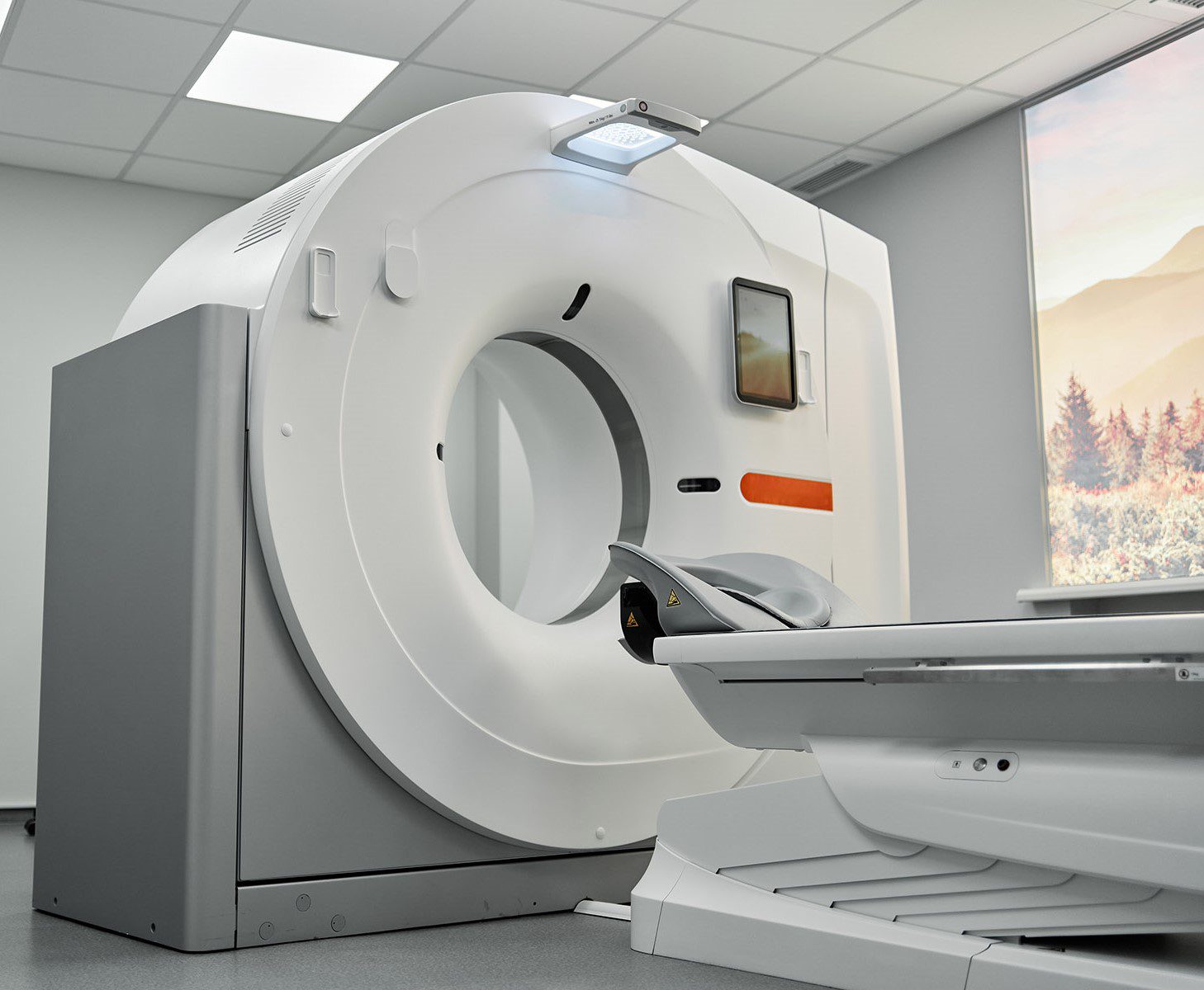 MRI - Magnetic resonance imaging scan device in Hospital. Medical Equipment and Health Care. CT - Computerized Tomography Scan Device in Hospital.