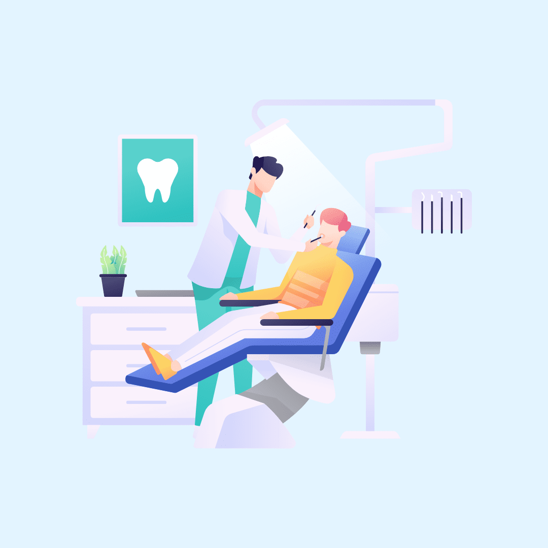 dental mobile dentist doing checkup