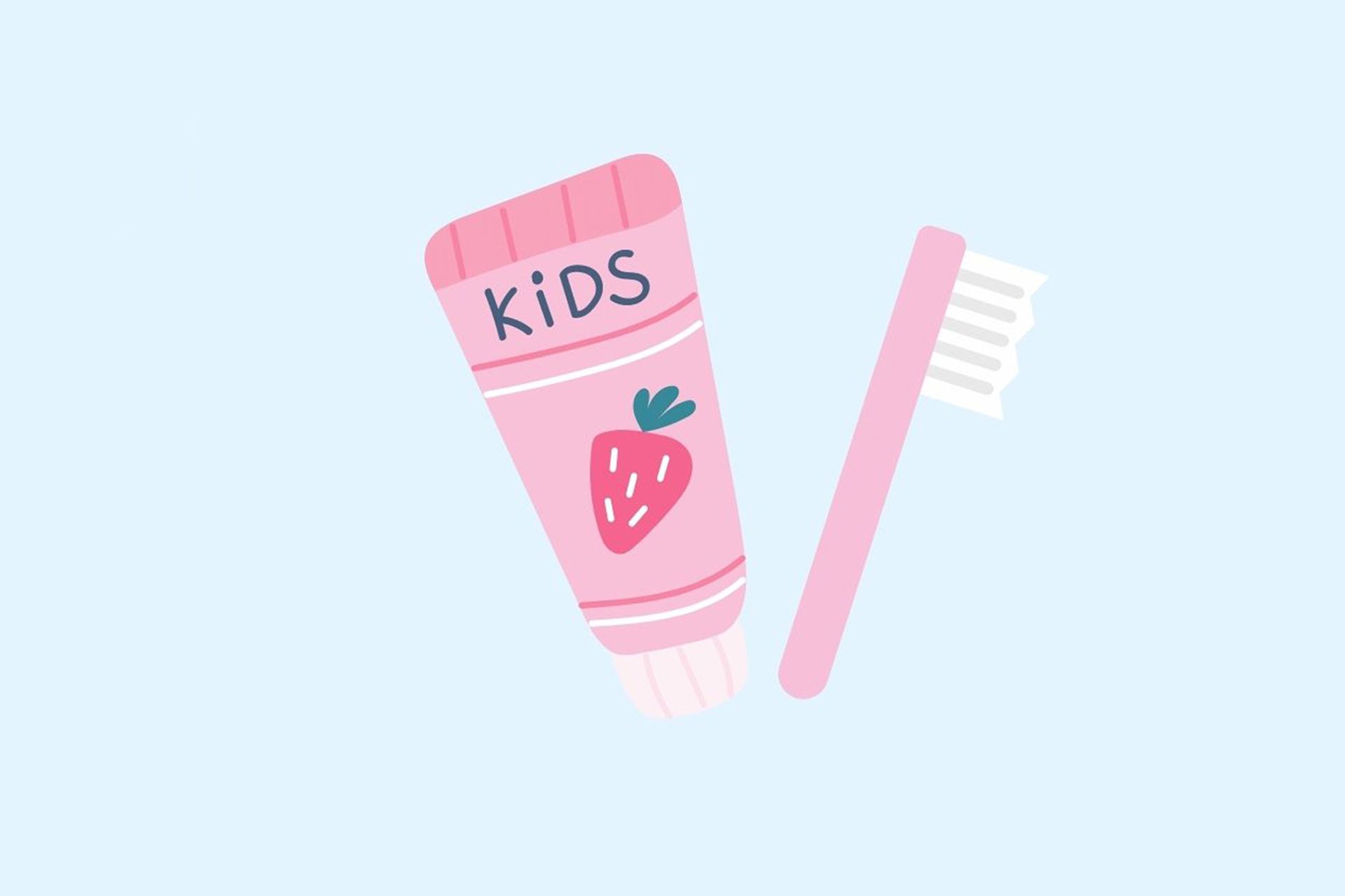 kids toothbrush and toothpaste